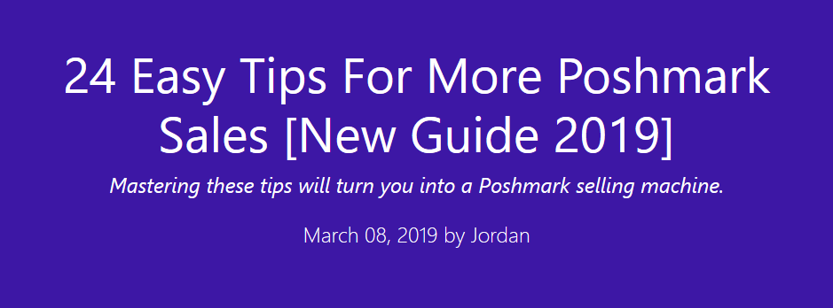 Poshmark Tips Article Header